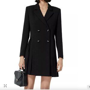 The Kooples Pleated Blazer Dress Black Size 8